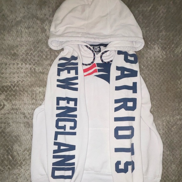 NFL New England Patriots white logo HOODIE size XL - Picture 3 of 5